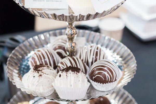 dessert tray at holiday party